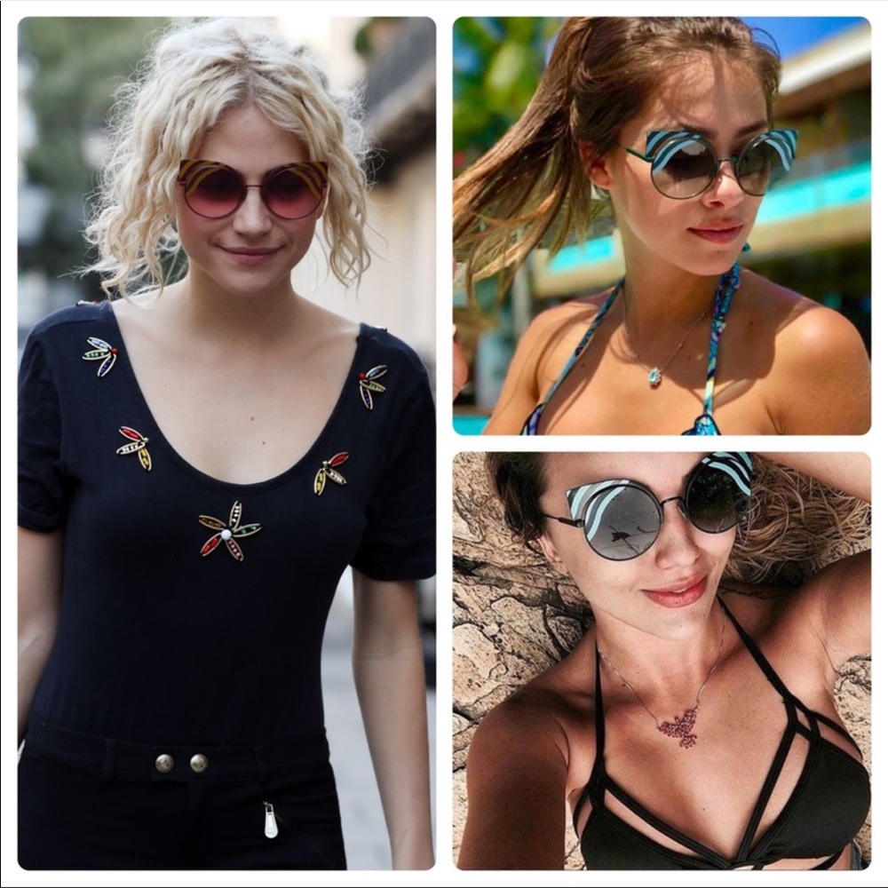 FENDI 53mm Cutout Cat Eye Sunglasses - Picture 7 of 8